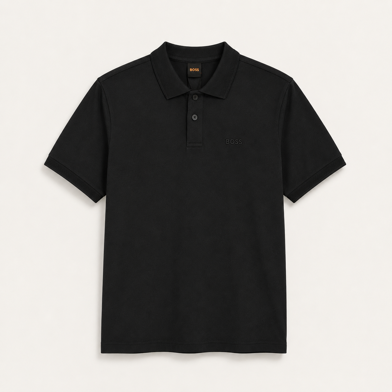 BOSS Poloshirt mit Tonalem Logo - variante preta