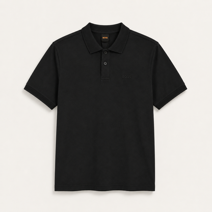 BOSS Poloshirt mit Tonalem Logo - variante preta