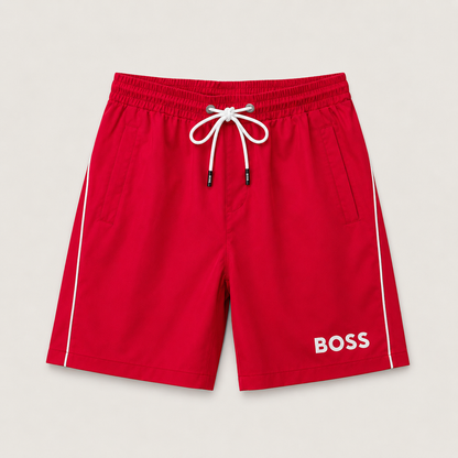 BOSS Badeshorts mit Seitenstreifen - variante vermelha